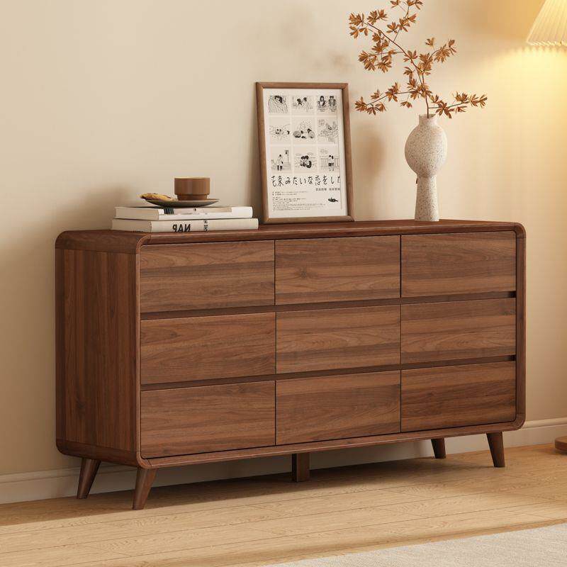 网红九斗柜实木抽屉五斗柜卧室床尾收纳柜子斗会柜胡桃客厅六斗橱