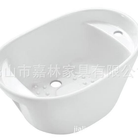 带冲浪泡脚盆洗脚盆美甲足疗神器按摩洗脚沐足盆足浴盆白色足浴盆