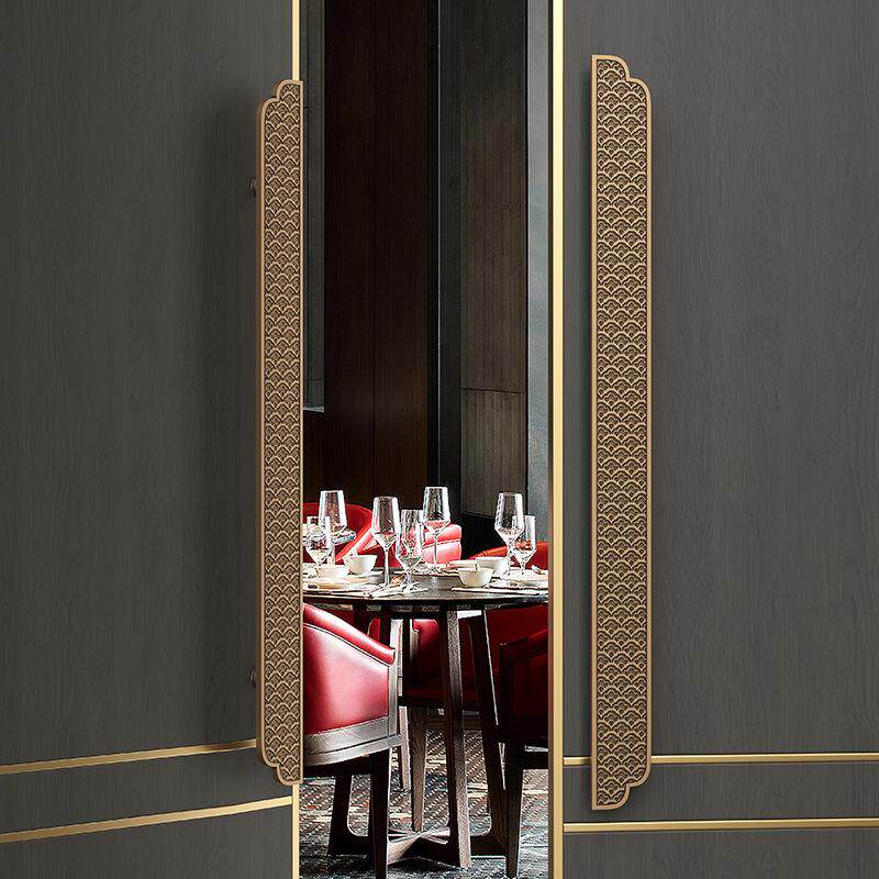 现货玻璃门木门拉手酒店门把手古铜色拉手包厢门把手现代简约黑色