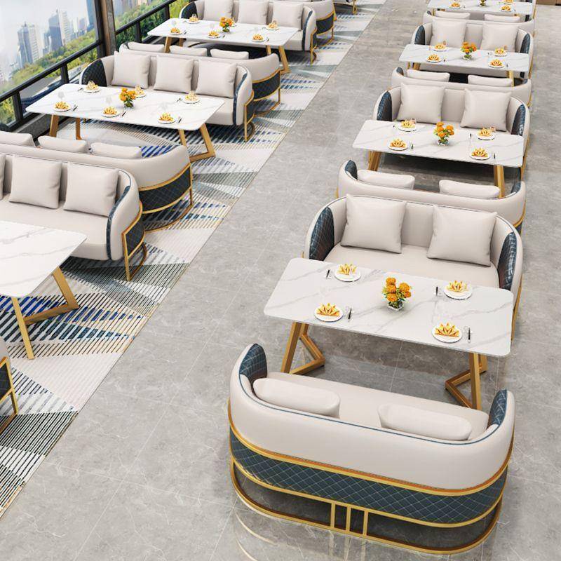 北欧轻奢售楼处接待一桌四椅洽谈沙发休息区谈单卡座沙发桌椅新款