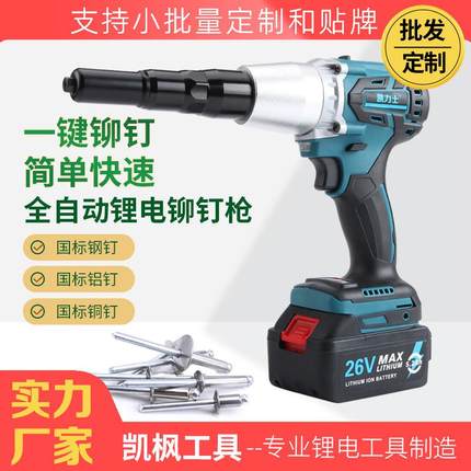 可贴牌OEM/ODM拉钉枪电动铆钉枪全自动拉铆枪锂电拉铆钉枪