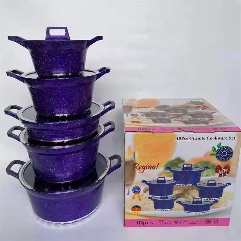 Aluminum nonstick coating cooking pot cookware sets