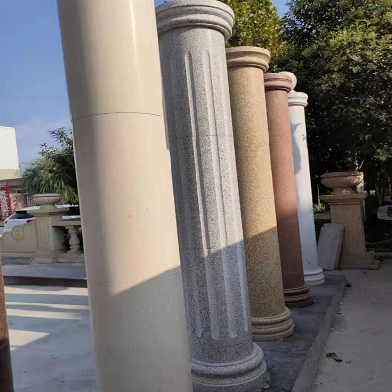 石材圆柱包皮大理石花岗岩空心柱黄金麻亮面别墅门口水泥柱子装饰