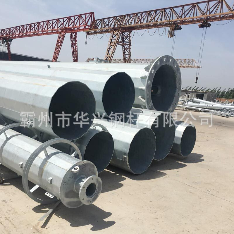 多棱电力钢杆 Q355输电钢杆 耐张钢管杆 钢管塔打桩 地脚螺栓批发