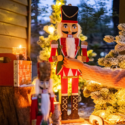 圣诞列兵木偶摆件装饰品儿童房间圣诞节礼物客厅酒吧欧式摆设橱窗