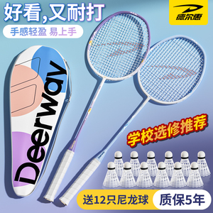 高颜值碳素超轻儿童女生羽毛球拍