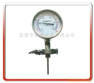 温度计双金属温度计 专业温度计厂家100MM径向全钢卫生型卡箍式