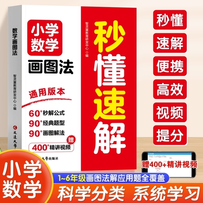 【下单立减50】小学数学画图法秒懂速解 小学数学1到6年级画图法