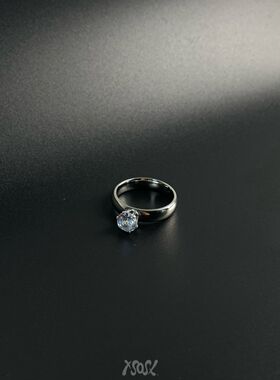 HOWX｜XSOSX联名游戏殿堂钻石戒宽4mm钛钢戒指