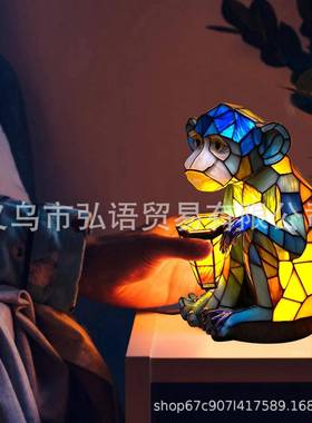 跨境新款七彩动物造型灯摆件USB插头LED灯开关摆件床头灯台灯摆件