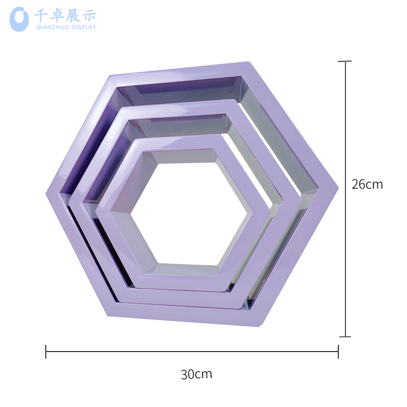 货架端头多边木盒子木框自由组合陈列木箱高端六边形箱顶层陈列