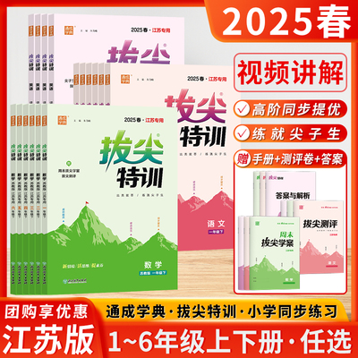江苏版2025春24秋拔尖特训一二三四五六年级上册下册语文数学英语人教苏教版译林版通城学典PEP小学同步练习一课一练笔记课堂作业