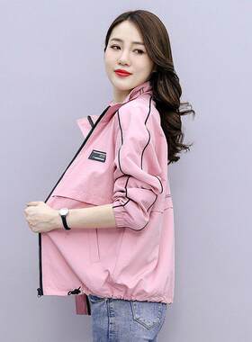 潮牌加克女运士短外套春秋季款风衣新动时尚休闲 夹衣克女DBM2022