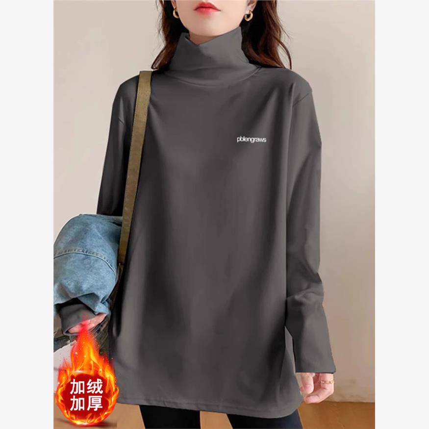 德绒高领打底衫女秋冬大