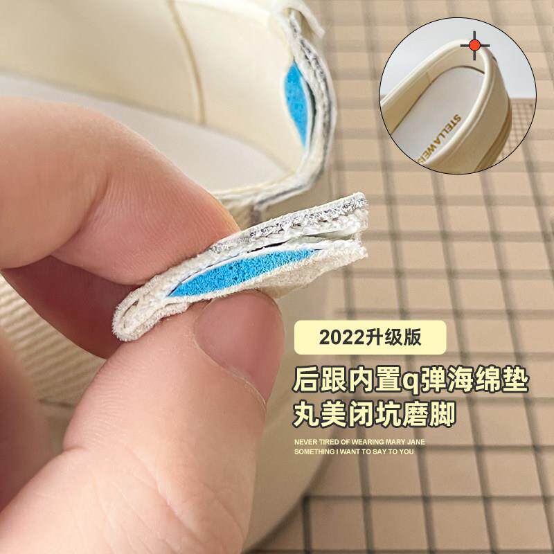 露思同款法鞋玛赵丽珍女鞋丑萌大头帆布小白厚底魔术贴春夏单wxq0
