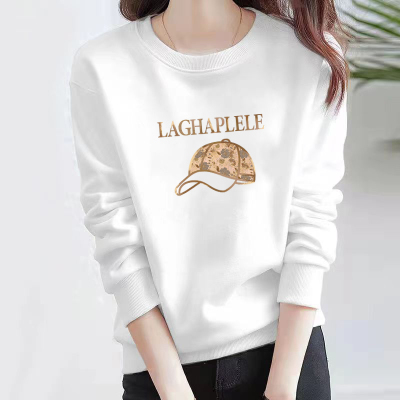 欧洲站白色纯棉卫衣女秋