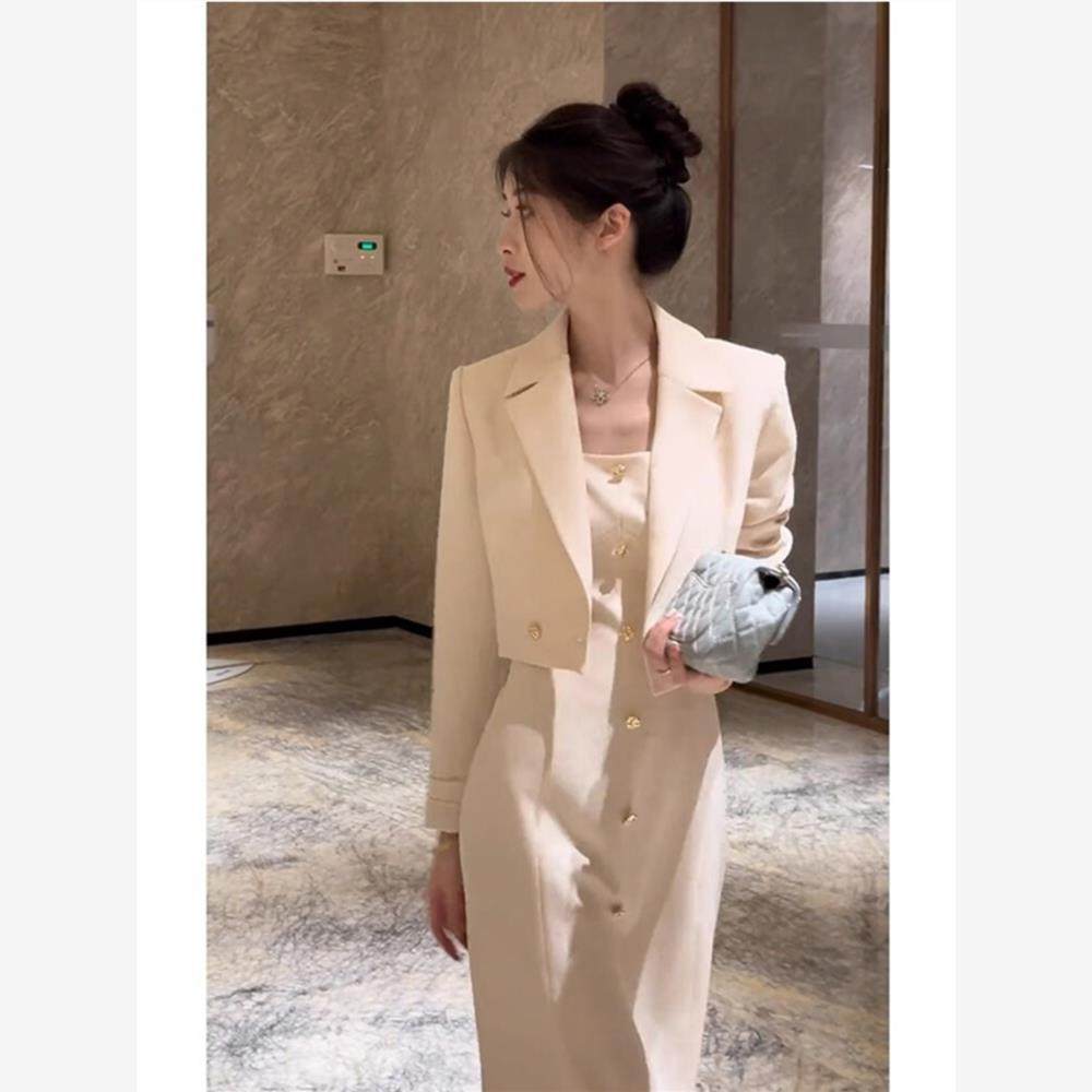 欧洲站秋装女款2025年新款御姐轻熟风西装套装女小洋装两件套裙子