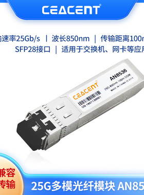 CEACENT AN8536/CF25GSQF2 25G多模光纤模块SFP28 兼容linte mellanox 网卡