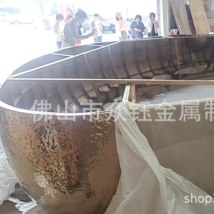 镜酒艺术不锈吧台店面水波钢纹真空电镀玫瑰金水吧台酒吧调ZJ009