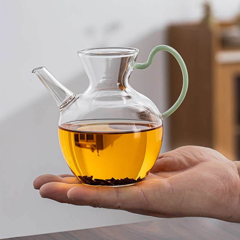 仿宋执壶玻璃小宋壶花茶壶小青柑泡茶玻璃壶绿茶壶国潮风悦天涯