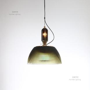 小众设计感吊灯文艺复古卧室灯绿玻璃灯茶房书房餐厅阳台意式吊灯