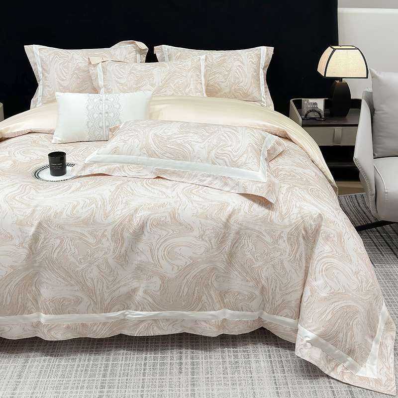 A类高端240支全棉贡缎四件套长绒棉纯棉亲肤裸睡床单被套南通家纺