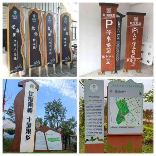 小区景区停车场导向牌指示牌户外不锈钢导视牌大型房地产精神堡垒
