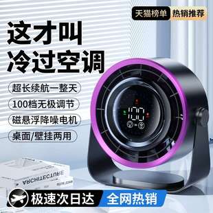 跨境桌面循环扇大风力涡轮小风扇家用小巧usb充电壁挂静音电风扇