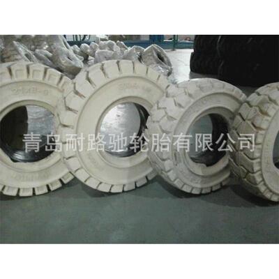 零售 600-9白色实心轮胎 叉车轮胎6.00-9可配钢圈