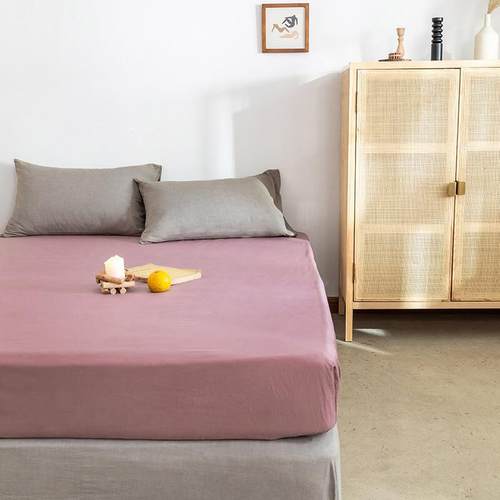 纯棉床单 日系简约风床笠床套 床垫保护罩 家纺民宿酒店布草
