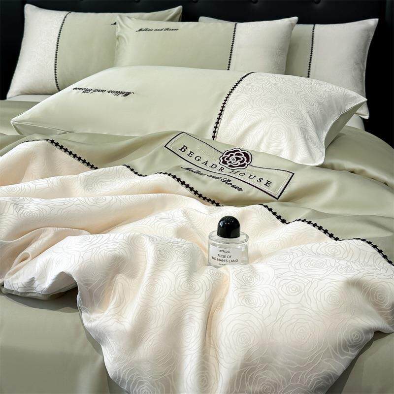 简约60支天丝四件套A类母婴夏天莱赛尔纤维双面凉感冰丝床上用品