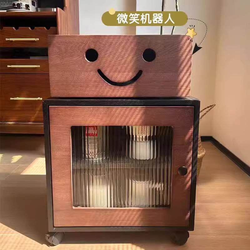网红机器人床头柜小型实木柜家用卧室创意儿童床边几边柜斗柜