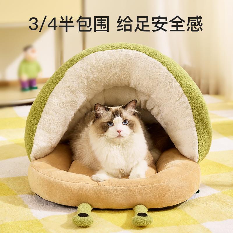 用狗窝冬季暖保小jh型猫犬专用幼犬冬天加厚宠物品半封闭式安全感