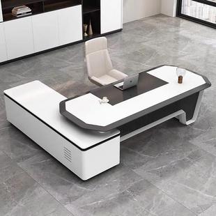 创意办公台烤漆办公办公室桌高级简约现代白色经理总管老板总裁桌