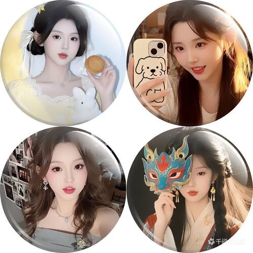 新品高颜值短剧女演员李柯以周边明星吧唧徽章吧唧物料超好看徽章