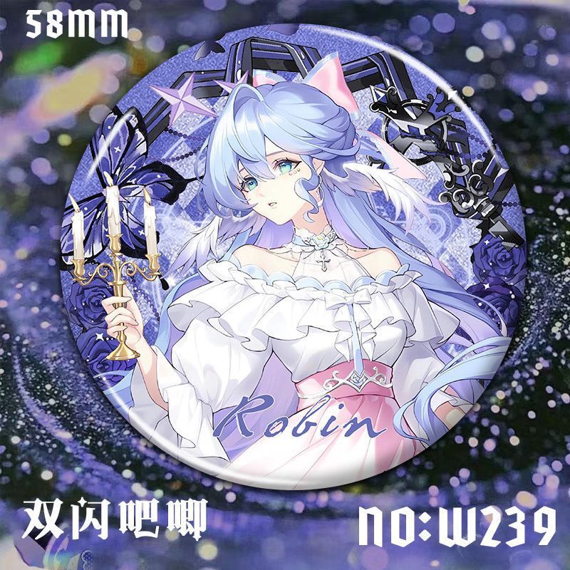 星铁知更鸟同人吧唧潮款银葱双闪谷子胸章背书包挂件挂饰摆件痛包