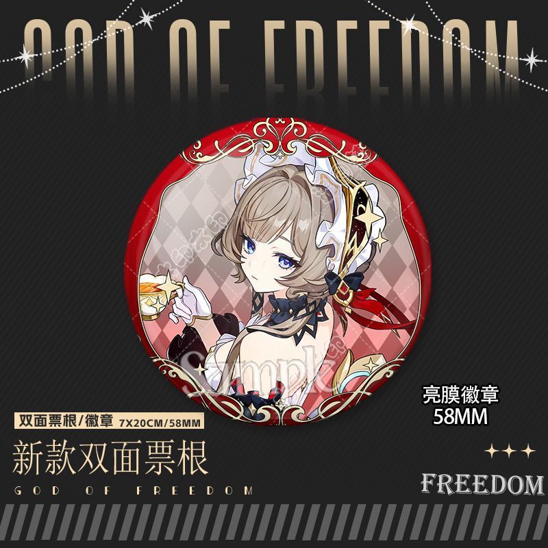 二游新角色桑多涅木偶新立绘周边谷子双面票根书签吧唧纪念品徽章图片