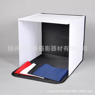 60cm便携式摄影方棚 60厘米柔光摄影棚 带四色植绒背景布
