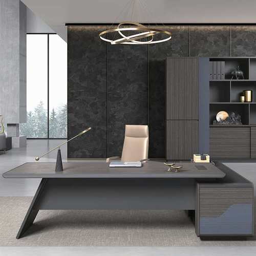 D0224智丰总裁桌 轻奢时尚大班台办公室家具 经理办公桌椅组合