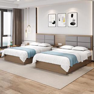 酒店家具标间全套宾馆专用床家具公寓民宿客房床出租房床箱宾馆床