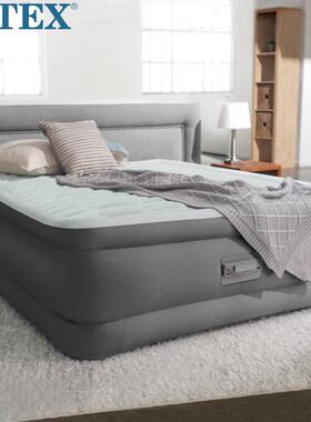 intex64486双人充气床垫线拉双层气垫床加厚内置电泵