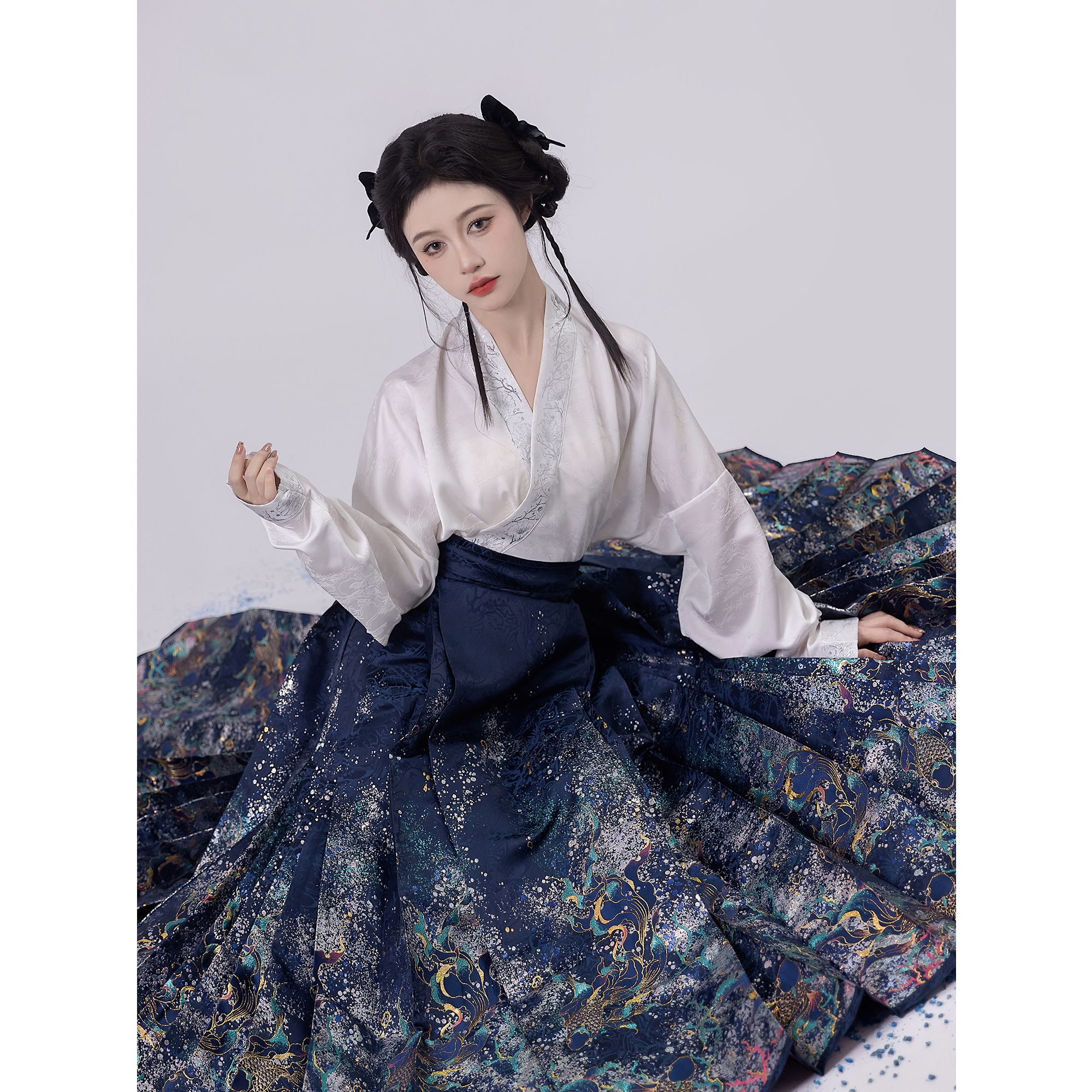 云涧山改良交领飞机袖上衣