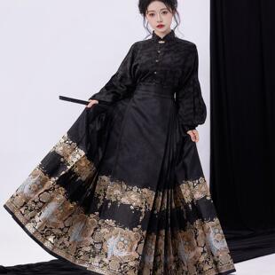 仿妆花马面裙套装 明制汉服新中式 国风日常汉服 镜花朱颜 云涧山