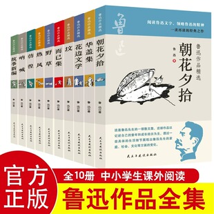 全10册鲁迅作品精选全集原著正版 作品集 朝花夕拾华盖集花边文学坟而已集野草热风彷徨呐喊故事新编经典 六七年级必读课外阅读书籍