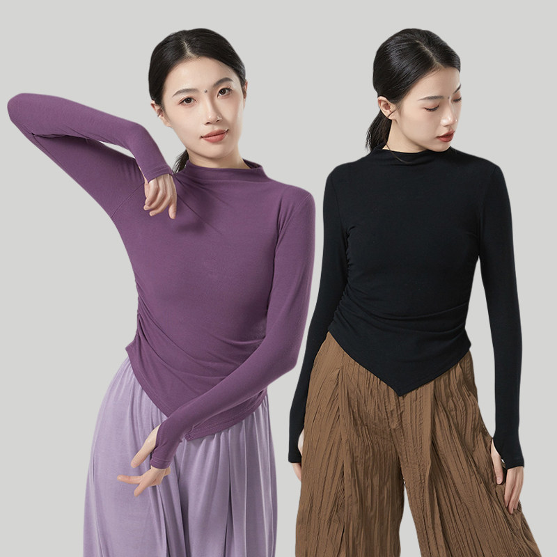 长袖套指舞蹈练功服古典舞上衣女
