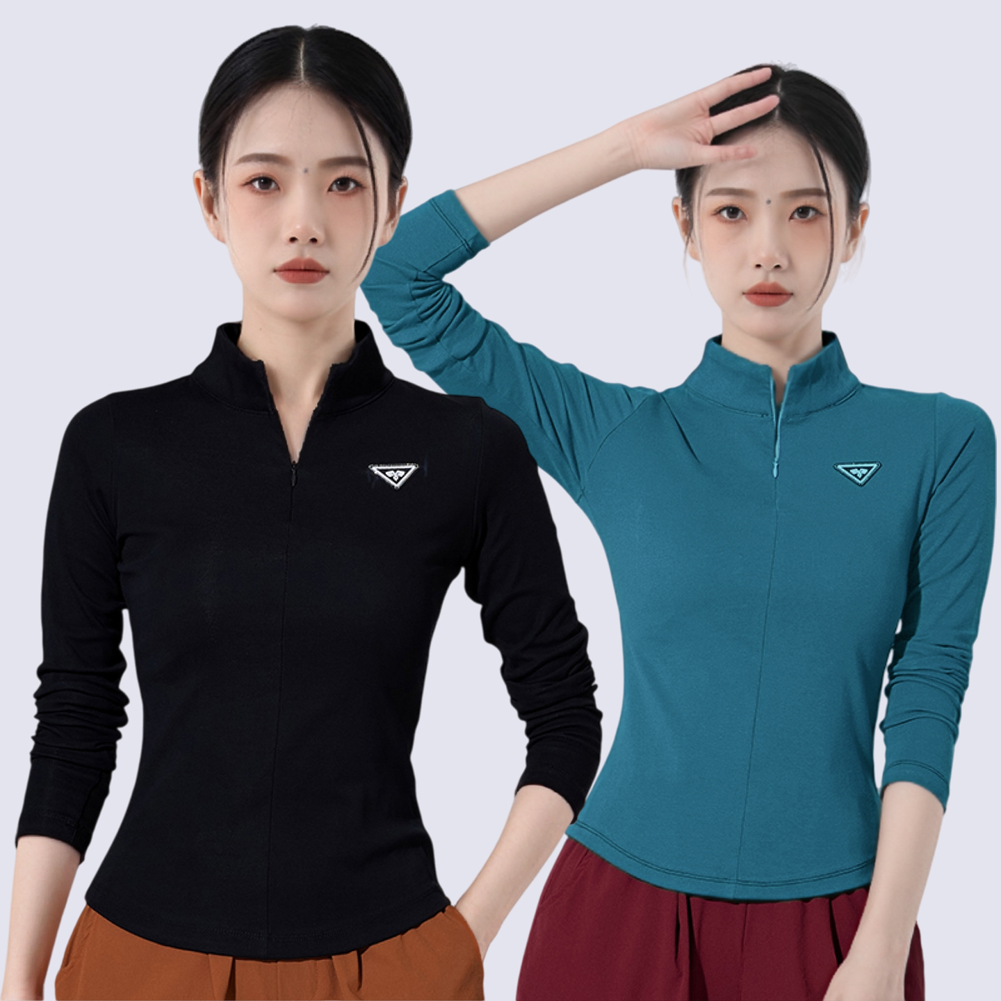 舞蹈服练功服上衣女秋冬形体长袖现代舞广场舞古典舞立领运动健身