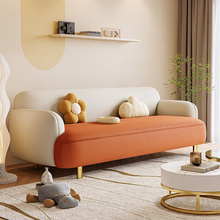 绒布皮用客厅休闲沙发小户型创意服装店美容公寓休息区出租房
