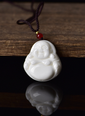深海贝壳弥勒佛平安扣吊坠大肚佛