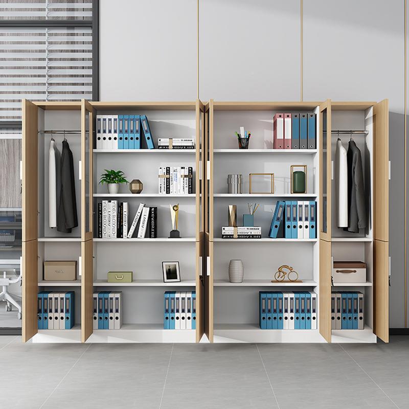 文件柜木柜质简约现代柜档案柜资料柜储SG-12物柜玻璃带锁书办公