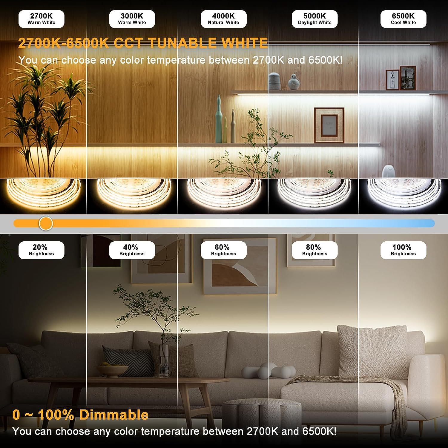 涂WIFI 氛围灯12V低压鸦高亮灯条套装柔性ledCOB-021线条灯色COB